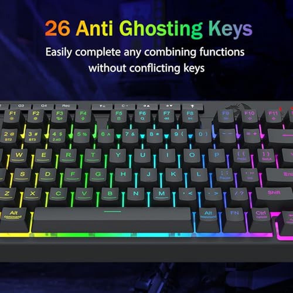 Gaming Keyboard: Redragon Portable Wireless 75% Mini RGB – Packaging