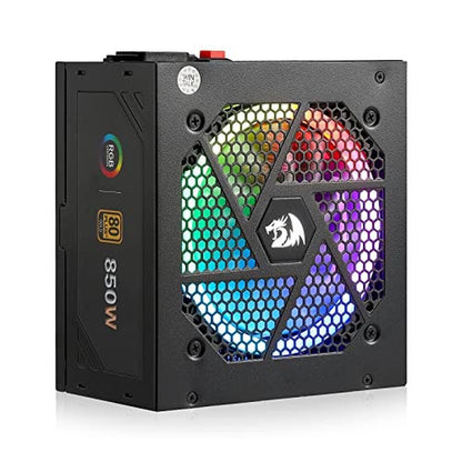 Redragon RGPS-850W: 80+ Gold 850-Watt Power Supply – Front View