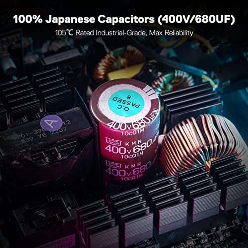 Redragon RGPS-850W: 80+ Gold 850-Watt Power Supply – Close-up Detail