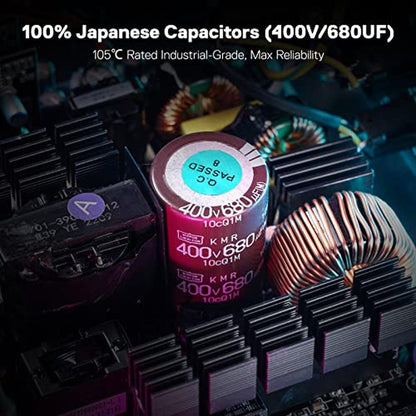 Redragon RGPS-850W: 80+ Gold 850-Watt Power Supply – Close-up Detail
