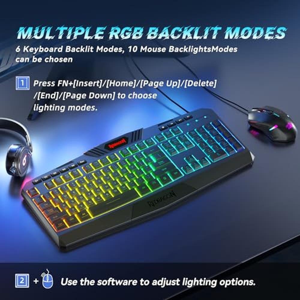 Gaming Keyboard Mouse: Redragon S101 3 Pro Gaming Keyboard – Close-up Detail
