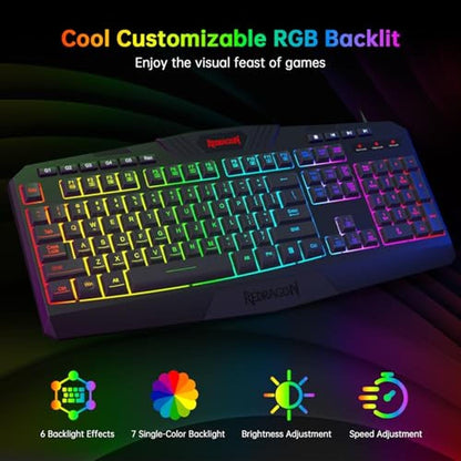 Gaming Mouse: Redragon S101 3 Wired RGB Backlit Gaming – Side View