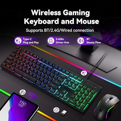 Gaming Keyboard: Redragon S107KS Wireless Gaming Keyboard – Side View