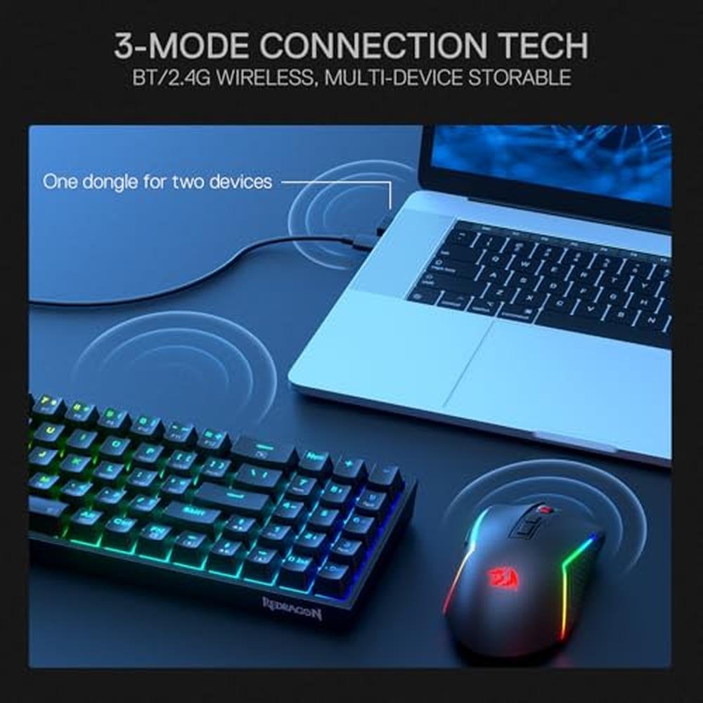 Gaming Keyboard: Redragon S136 75% K628 Tri-Mode Wireless – Packaging