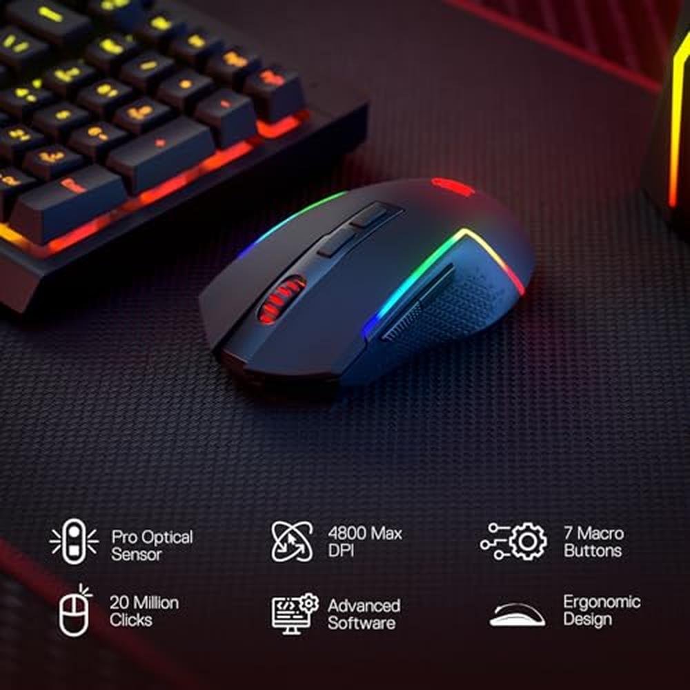 Redragon S142 Wireless Gaming Keyboard & Mouse Combo – Close-up Detail