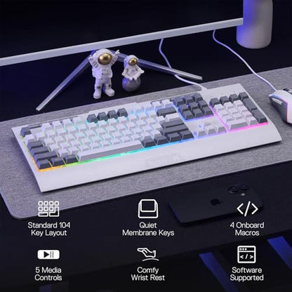Gaming Keyboard: Redragon S151 104 Keys K525 Wired RGB – Side View