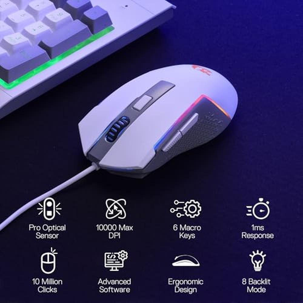 Gaming Keyboard: Redragon S151 104 Keys K525 Wired RGB – Close-up Detail