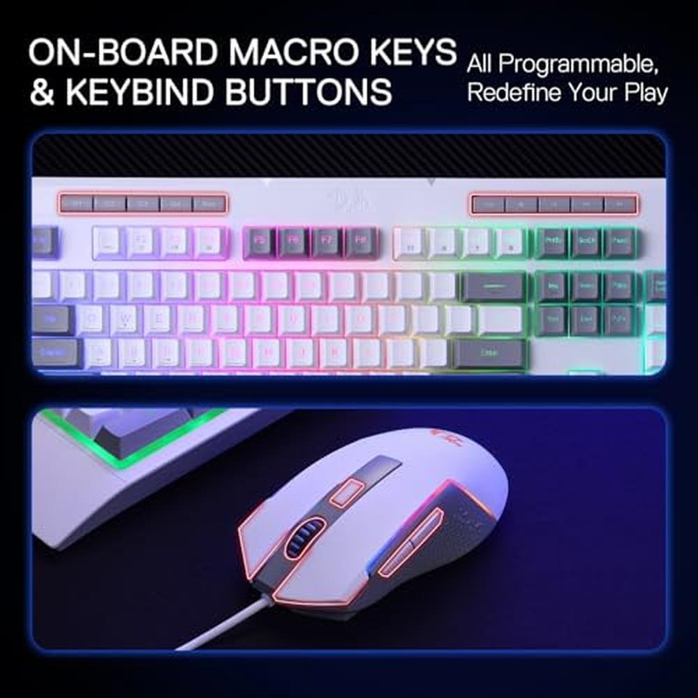 Gaming Keyboard: Redragon S151 104 Keys K525 Wired RGB – In Use