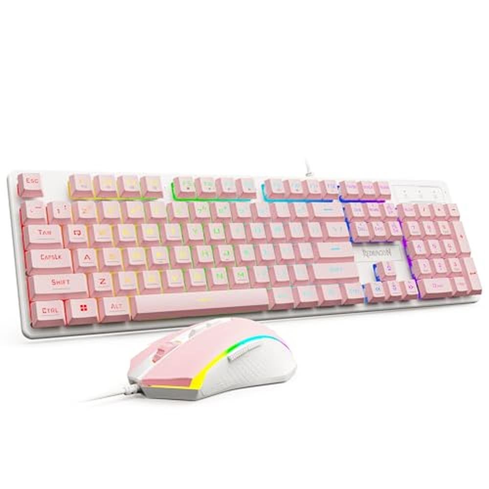Gaming Keyboard: Redragon Updated S107WP RGB Gaming – Front View
