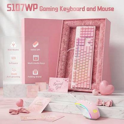 Gaming Keyboard: Redragon Updated S107WP RGB Gaming – Side View