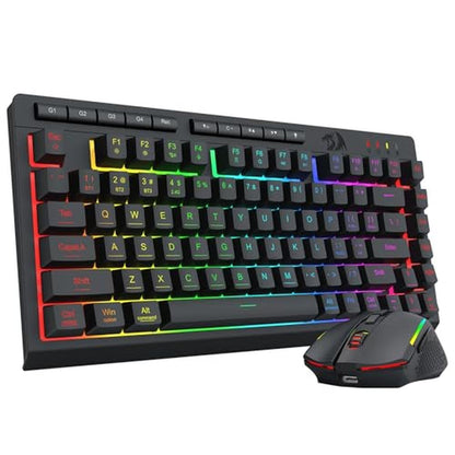 Redragon Wireless Gaming Keyboard and Mouse Combo – Front View
