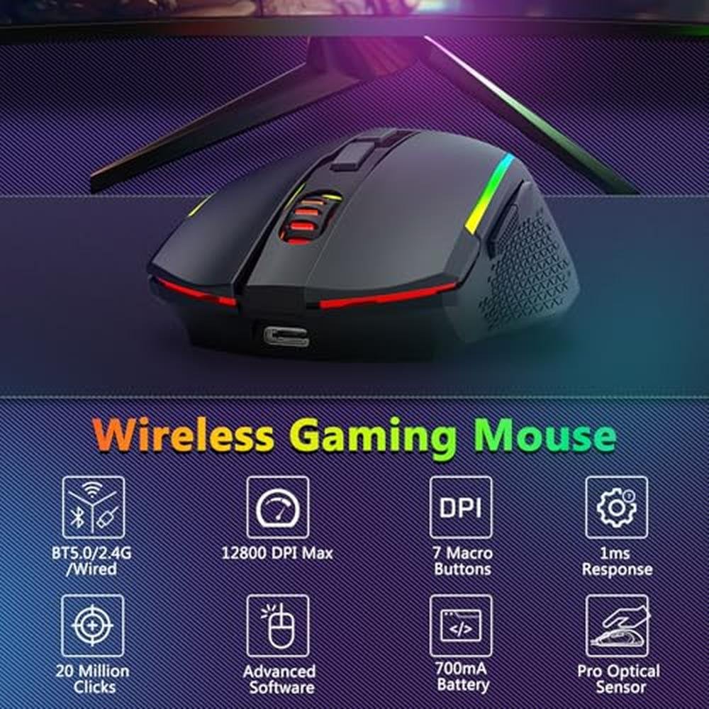 Redragon Wireless Gaming Keyboard and Mouse Combo – In Use