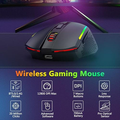 Redragon Wireless Gaming Keyboard and Mouse Combo – In Use