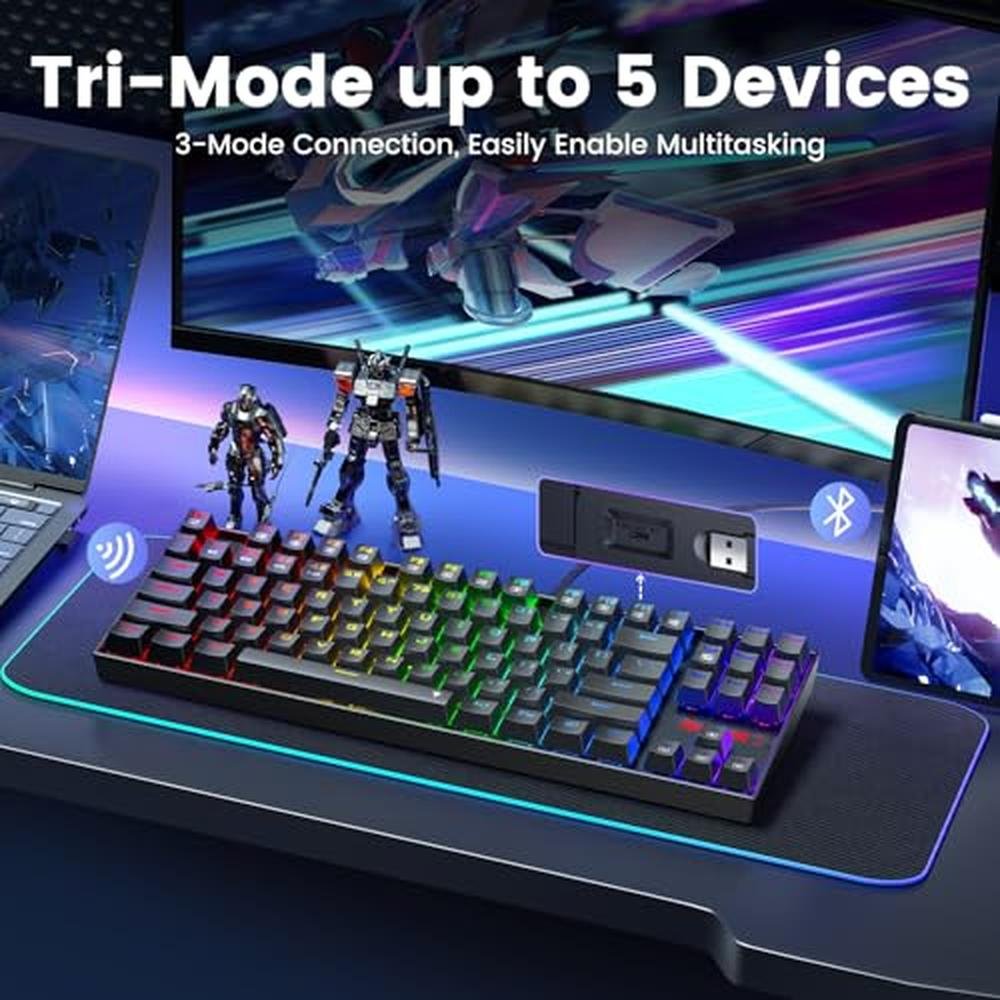 Gaming Keyboard: Redragon K552 KRS_DeepBlue Wireless – Close-up Detail