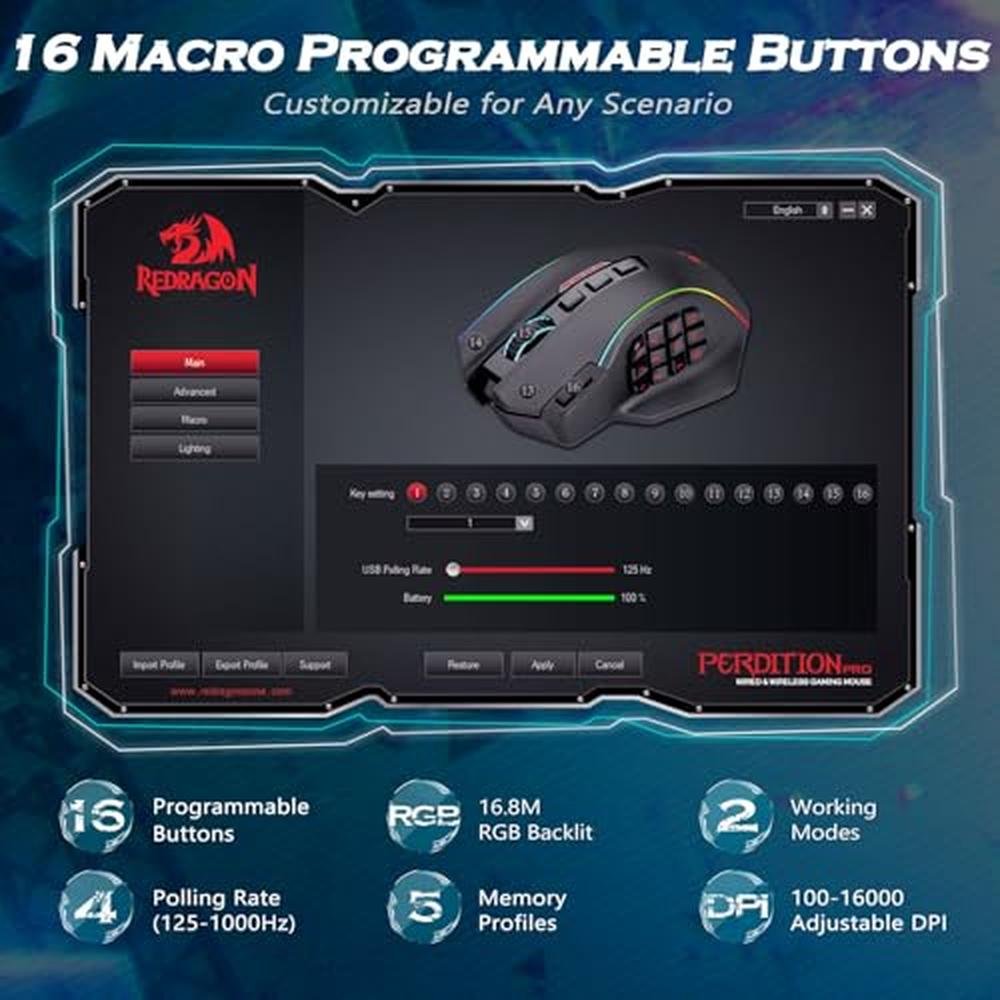 Redragon Wireless Gaming Mouse – Close-up Detail
