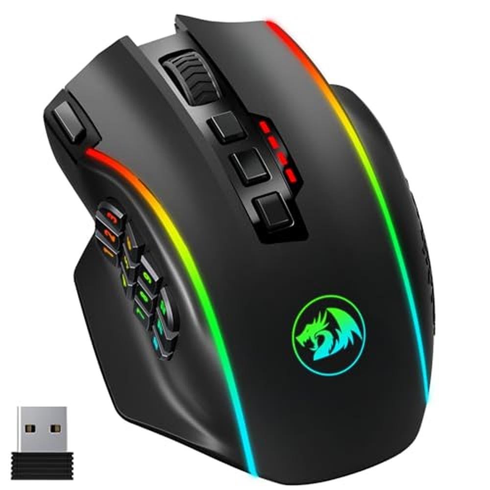 Gaming Mouse: Redragon M901P KS Wireless MMO Gaming Mouse – Front View