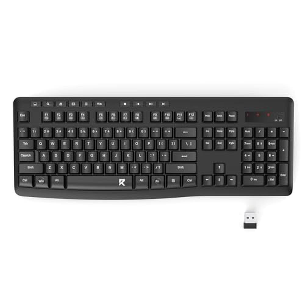 Wireless Keyboard: Redragon BK7367 Ergonomic 2.4G Full-Sized – Front View