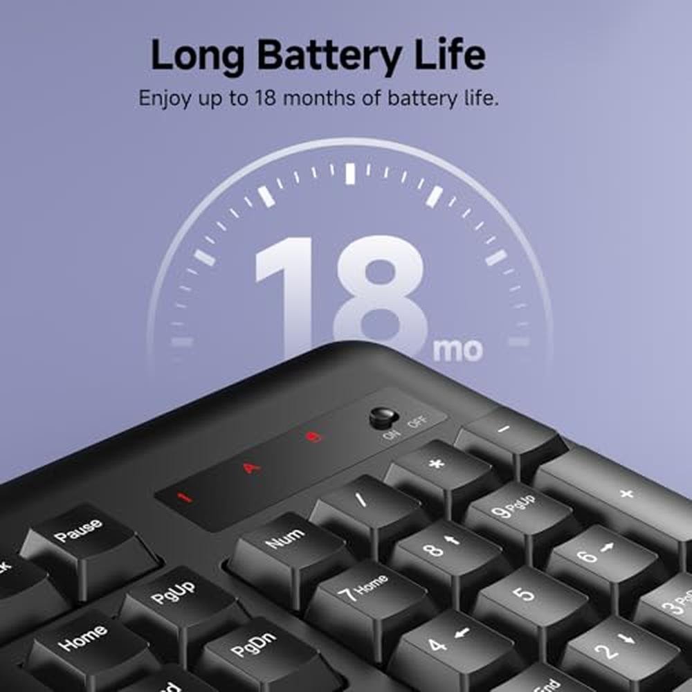 Wireless Keyboard: Redragon BK7367 Ergonomic 2.4G Full-Sized – In Use
