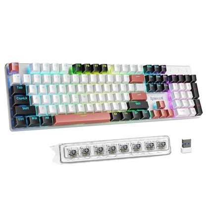 Gaming Keyboard: Redragon K671WBR Wireless Mechanical – Front View