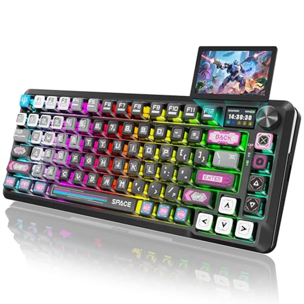Wireless Mechanical Keyboard: Redragon K708MC Cyber Mecha – Front View
