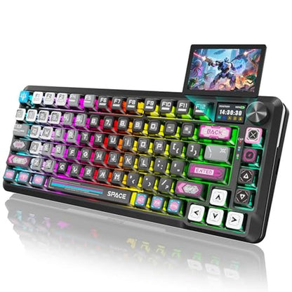 Wireless Mechanical Keyboard: Redragon K708MC Cyber Mecha – Front View