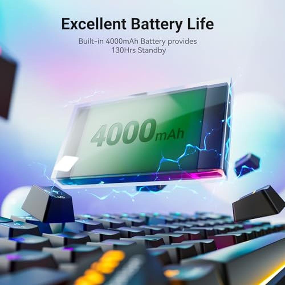 Keyboard Gaming: Redragon Wireless Mechanical Keyboard with – Packaging
