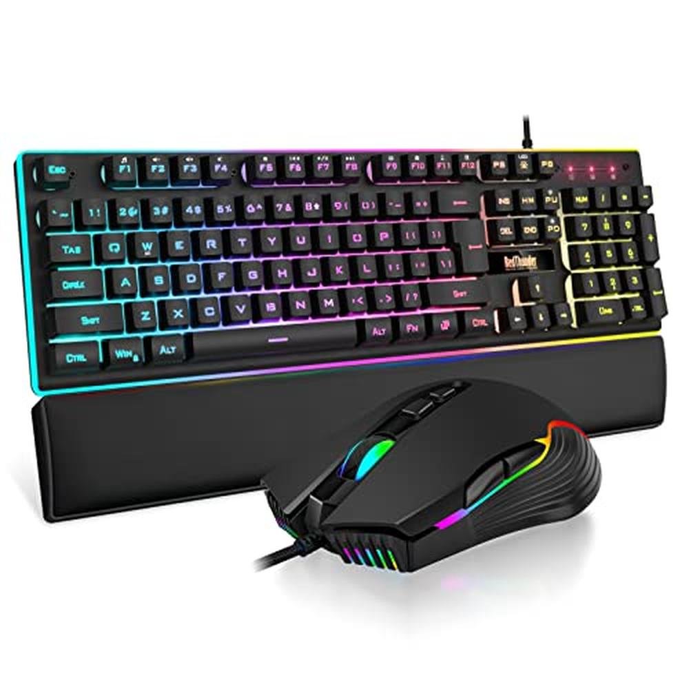 Keyboard Wrist Rest: RedThunder K10 Wired Gaming Keyboard – Front View