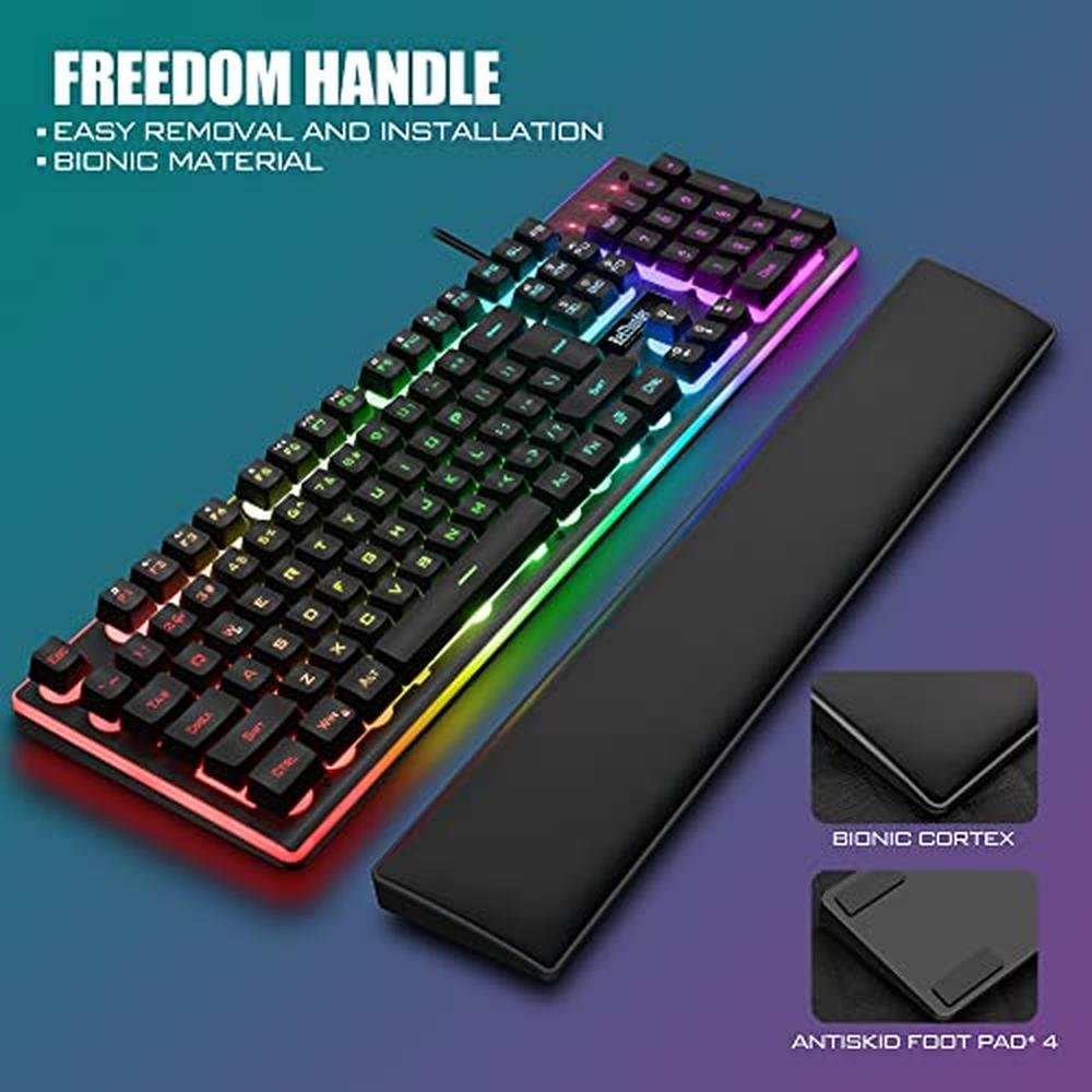 Keyboard Wrist Rest: RedThunder K10 Wired Gaming Keyboard – In Use