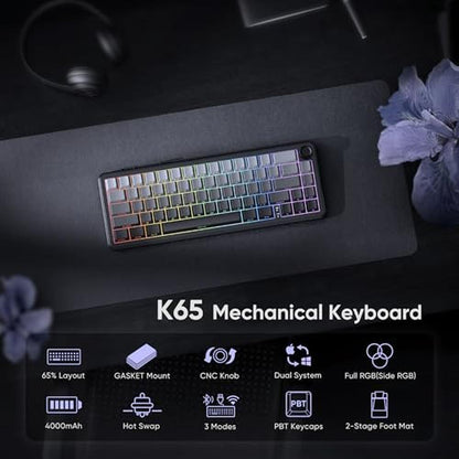 Keyboard RedThunder: RedThunder K65 Wireless Mechanical – Side View