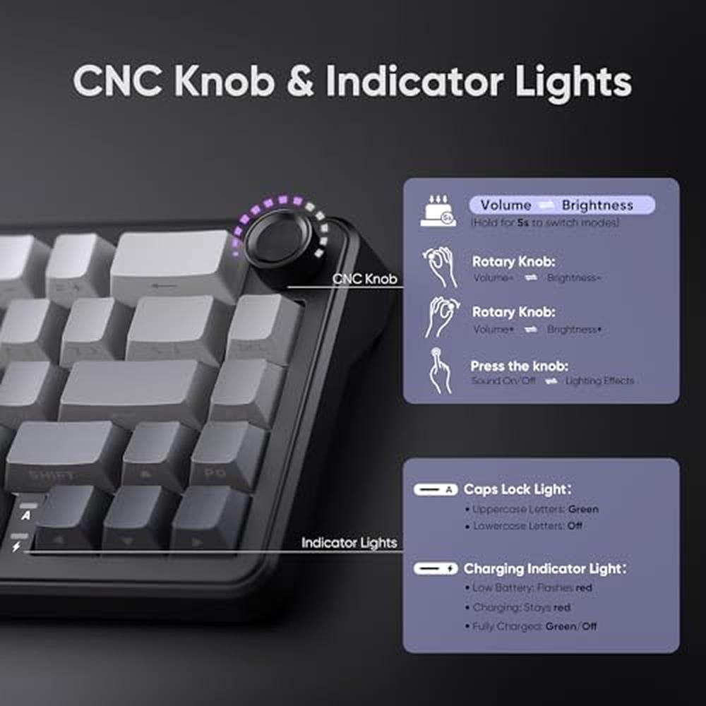 Keyboard RedThunder: RedThunder K65 Wireless Mechanical – Close-up Detail