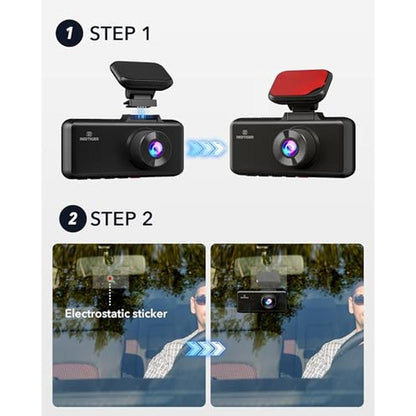 REDTIGER Adhesive Mount F17 Dash Cam with GPS Module – In Use