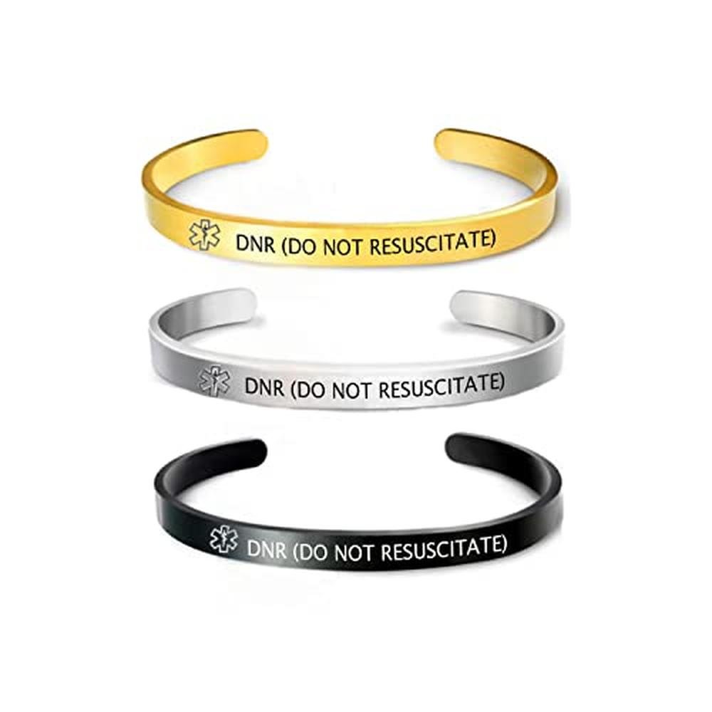 Bracelet Renyilin: RENYILIN 3PCS Stainless Steel Cuff – Front View