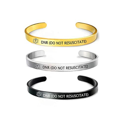 Bracelet Renyilin: RENYILIN 3PCS Stainless Steel Cuff – Front View