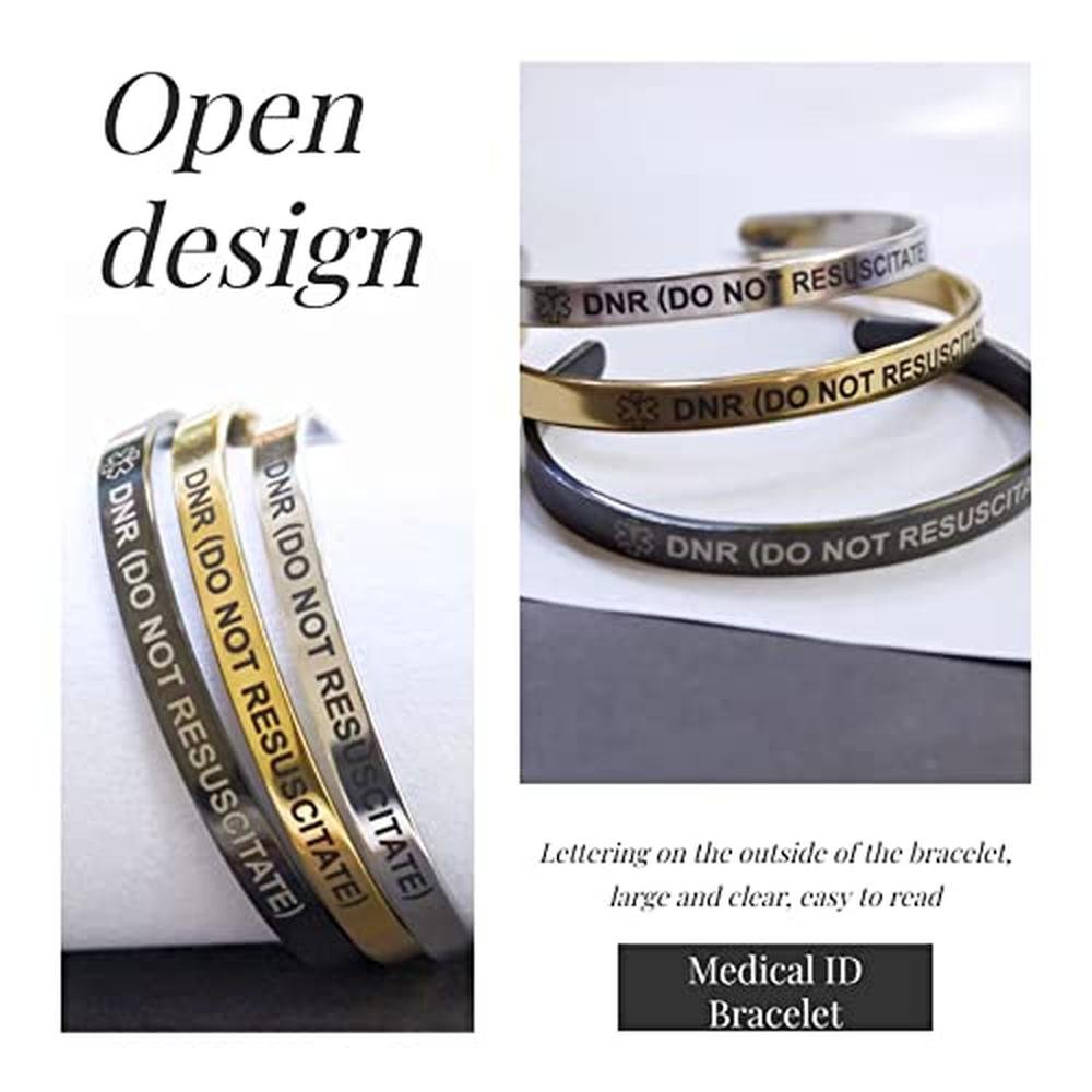 Bracelet Renyilin: RENYILIN 3PCS Stainless Steel Cuff – Close-up Detail
