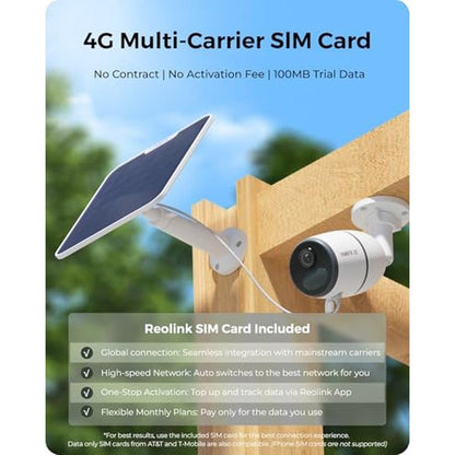 Camera Solar: REOLINK 4K 3G/4G LTE Cellular Security Camera – Close-up Detail