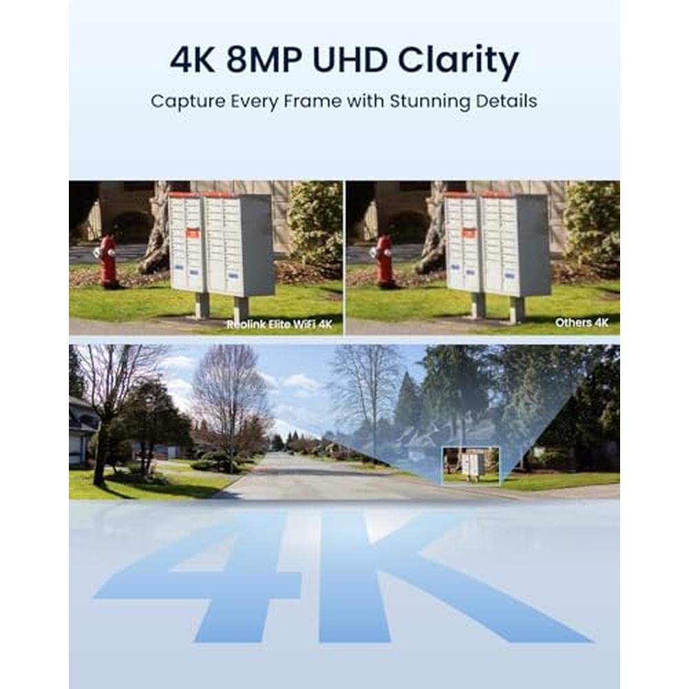 Dual Reolink: REOLINK 4K 8MP 180 Panoramic Security Camera – Side View