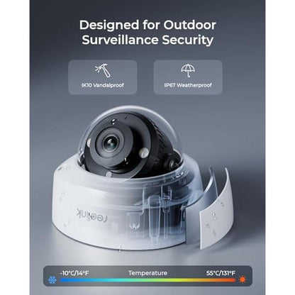 Reolink 8MP: REOLINK 4K PoE IP Security Camera Turret – Close-up Detail