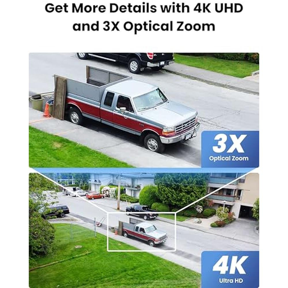 Outdoor Security: REOLINK 4K Outdoor Plug-in WiFi 6 – Side View