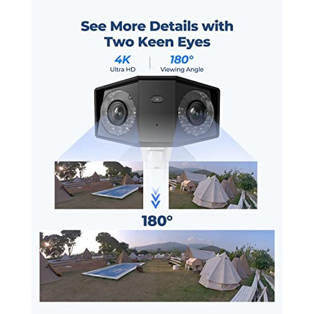 Poe Camera: Reolink 4K PoE Security Camera System Home – Side View