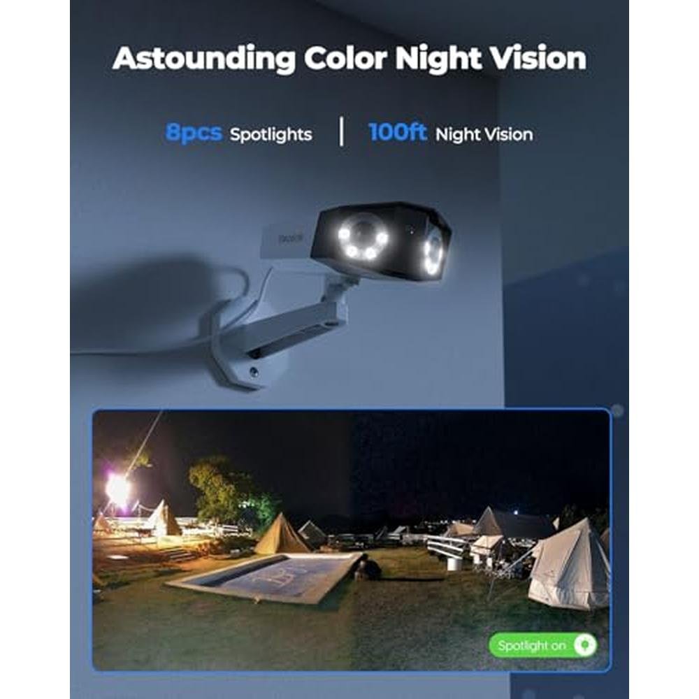Poe Camera: Reolink 4K PoE Security Camera System Home – Close-up Detail