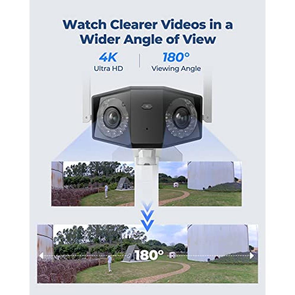 WiFi Camera: REOLINK 4K WiFi Security Camera 180 Ultra Wide – Side View