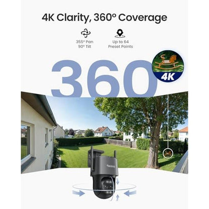 Camera WiFi: REOLINK 4K Wired WiFi Outdoor Camera 8MP Dual – Side View