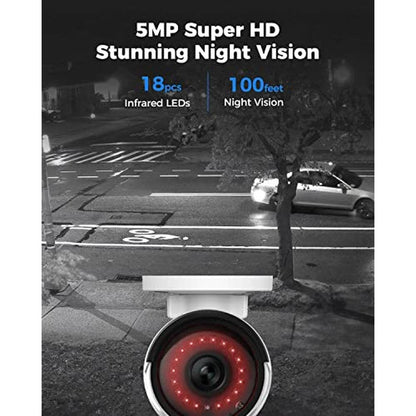 8ch 5mp Security Camera System – Side View