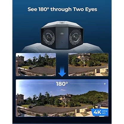 Floodlight PoE: REOLINK Duo 4K Dual-Lens Security Camera – Side View