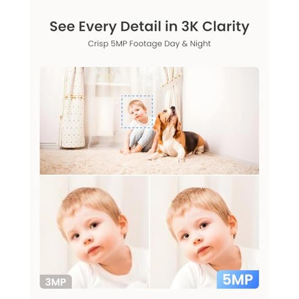 Baby Pet Monitoring: REOLINK E1 Pro 3K PT Wi-Fi Indoor – Side View