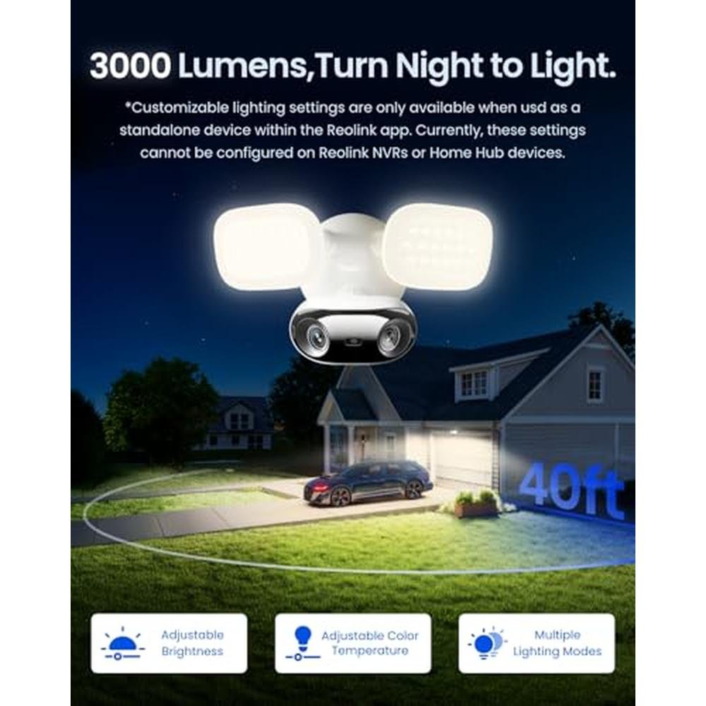 Floodlight Reolink: REOLINK Elite Floodlight WiFi 4K 8MP – Close-up Detail