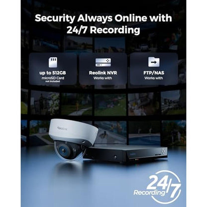 REOLINK RLC-1240A: 12MP Vandalproof PoE Security Camera – Packaging