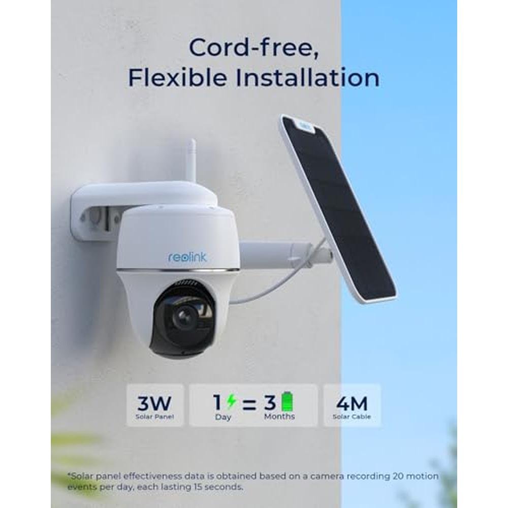 Security Cameras: REOLINK Argus PT 5MP Wireless Outdoor Pan – Close-up Detail
