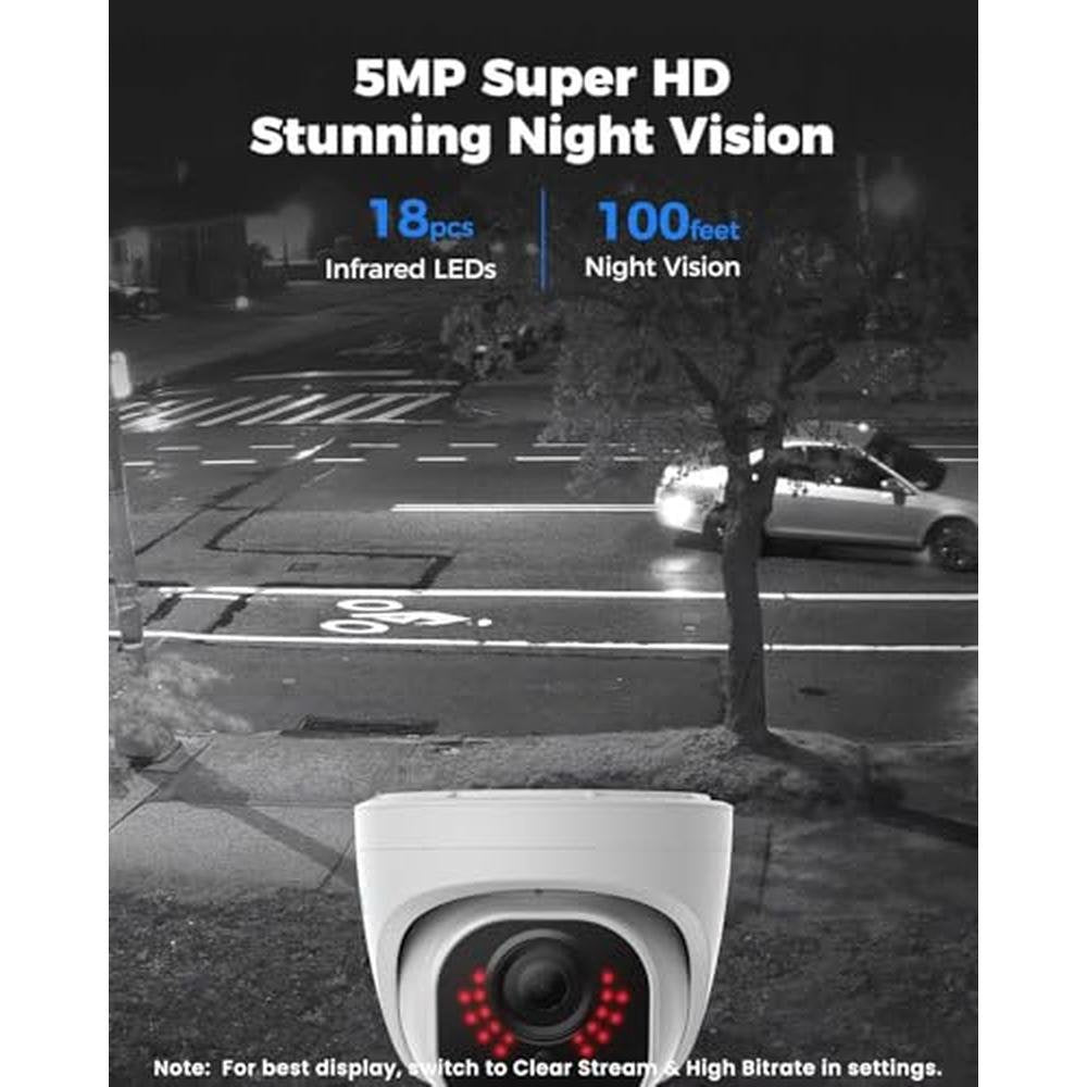 5MP 8CH Home Security Camera System – Close-up Detail