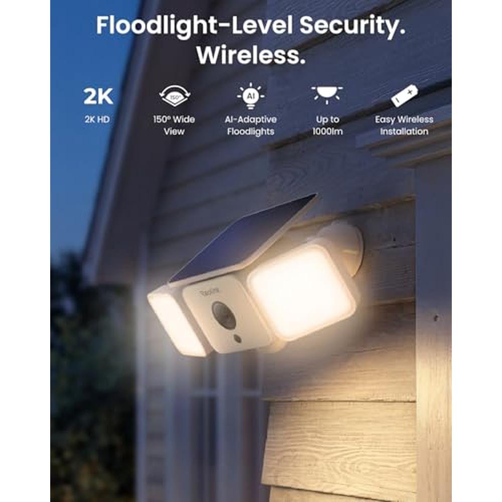 REOLINK Solar Floodlight Cam: 2K 150 Security Cameras – Side View